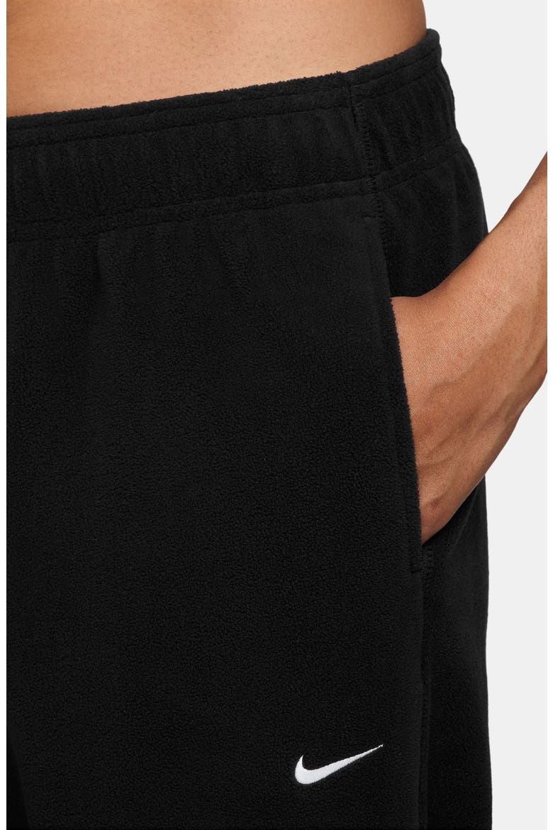 One Therma-FIT Mid Rise Fleece Pants, Alternate, color, BLACK/ WHITE