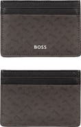 HUGO Zair Bonded Leather Card Holder