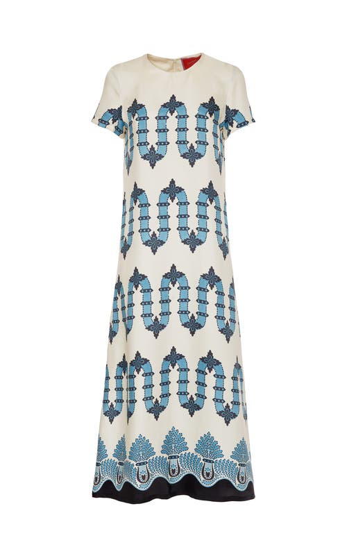 La Doublej Silk Swing Maxi Dress In Scirocco Placée Ivory