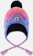 Deux par Deux Winter Peruvian Gradient Fleece-Lined Pompom Knit Hat