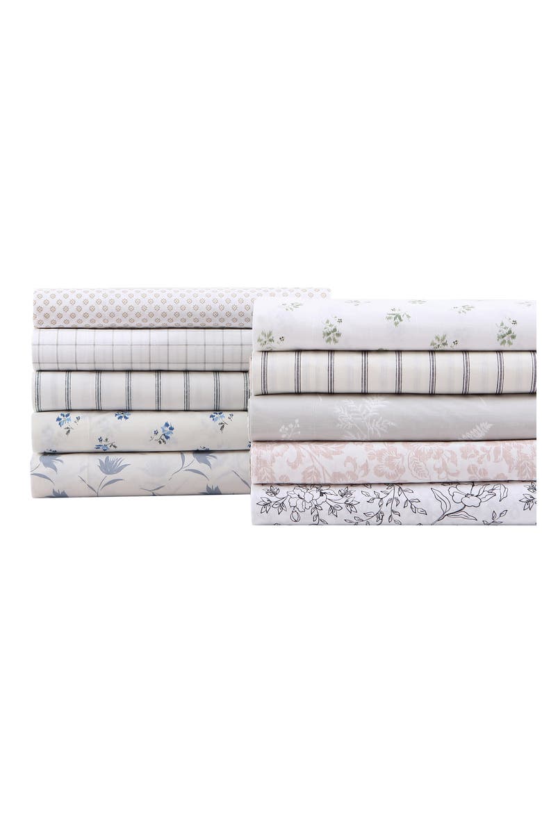 Millstone 200 Thread Count Cotton Percale Sheet Set, Alternate, color, LIGHT BEIGE