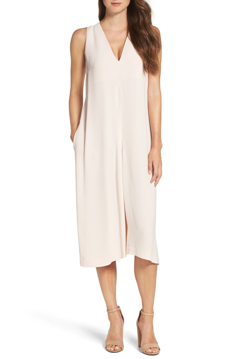 Essien Crepe Culotte Jumpsuit, Main, color, PINK OPAL