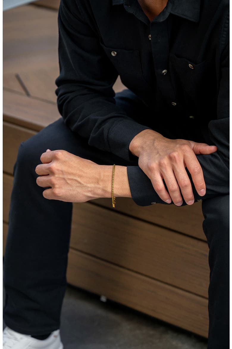 Men's Wheat Chain Bracelet, Alternate, color, GOLD