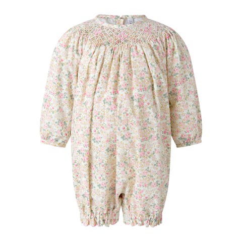 Floral Smocked Babysuit