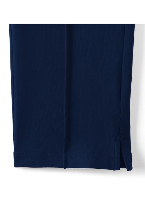 Lands' End Starfish High Rise Pintuck Capri Pants In Blue