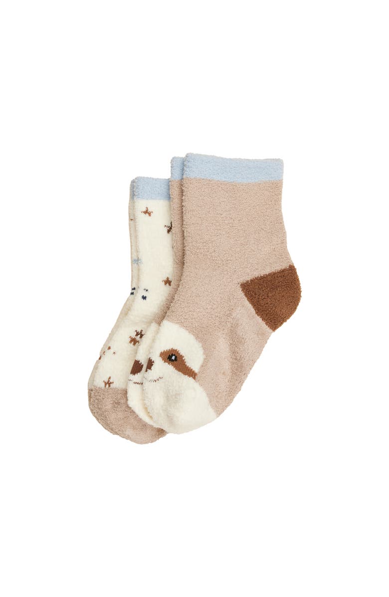 Warmies Sloth Crew Sock Set, Main, color, Multi Color