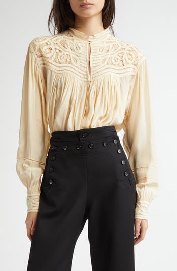 Bode Threadwork Tippet Blouse | Nordstrom