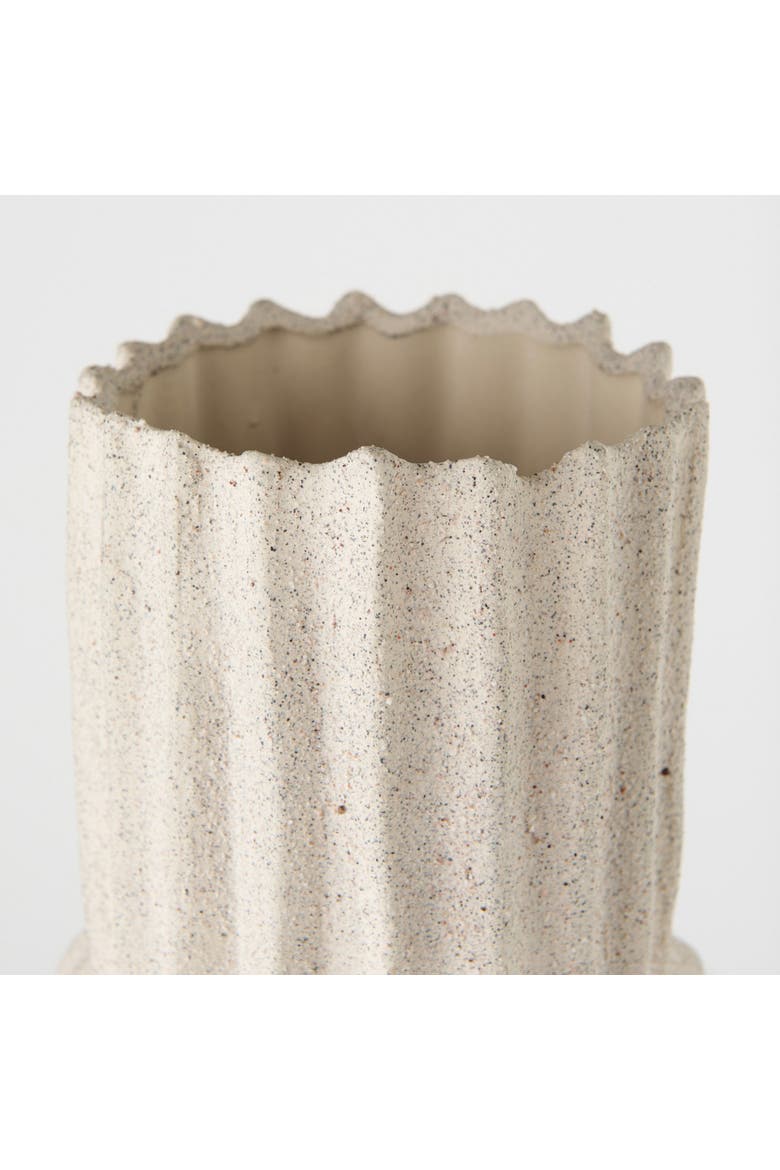 Cardon Ceramic Vase, Alternate, color, Cream