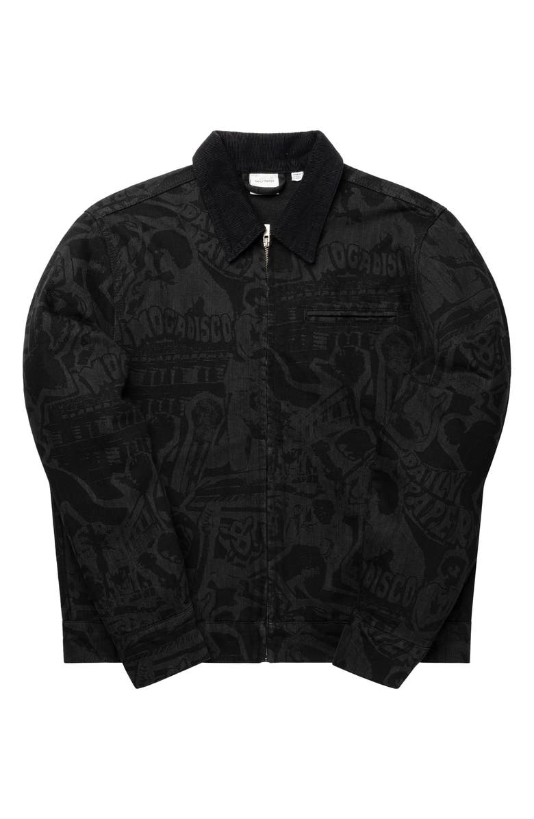 DAILY PAPER Hoyam Laser Print Denim Jacket | Nordstrom