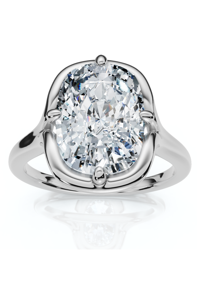 Bliss Diamond Certified 3Ct Sylva Elongated Cushion Diamond Engagement Ring 14k Gold Lab Grown, Main, color, 14K White Gold