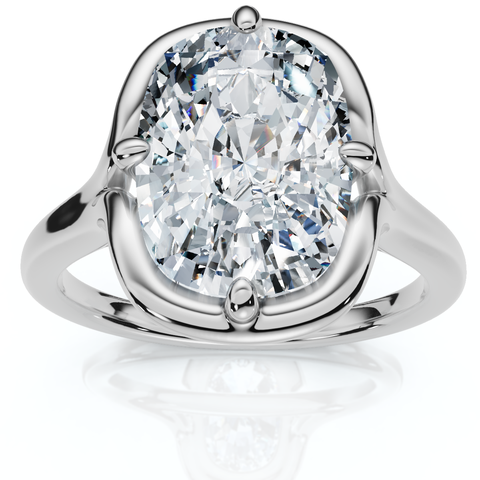 Certified 3Ct Sylva Elongated Cushion Diamond Engagement Ring 14k Gold Lab Grown