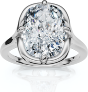 Bliss Diamond Certified 3Ct Sylva Elongated Cushion Diamond Engagement Ring 14k Gold Lab Grown