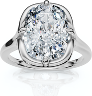 Bliss Diamond Certified 3Ct Sylva Elongated Cushion Diamond Engagement Ring 14k Gold Lab Grown