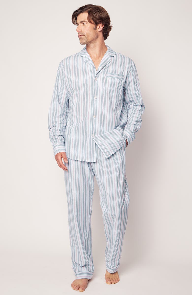 Petite Plume Stripe Cotton Pajamas, Alternate, color, 