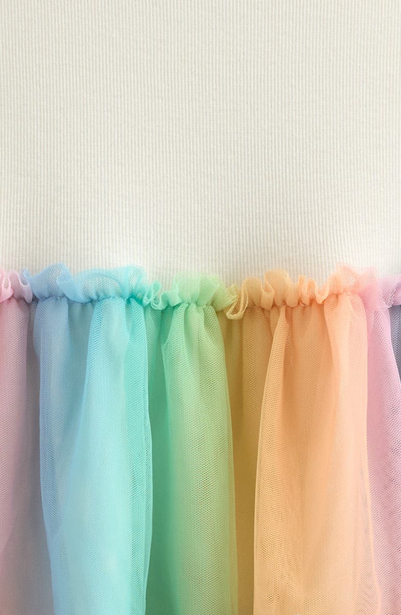 Tucker + Tate Kids' Tiered Rainbow Tutu Dress, Alternate, color, Ivory- Pink Multi