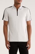 DKNY SPORTSWEAR Zach Stretch Cotton Quarter Zip Polo