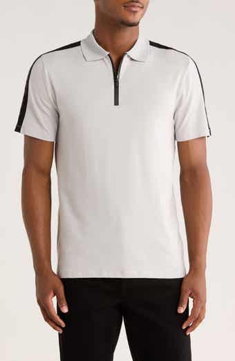 DKNY SPORTSWEAR Zach Stretch Cotton Quarter Zip Polo