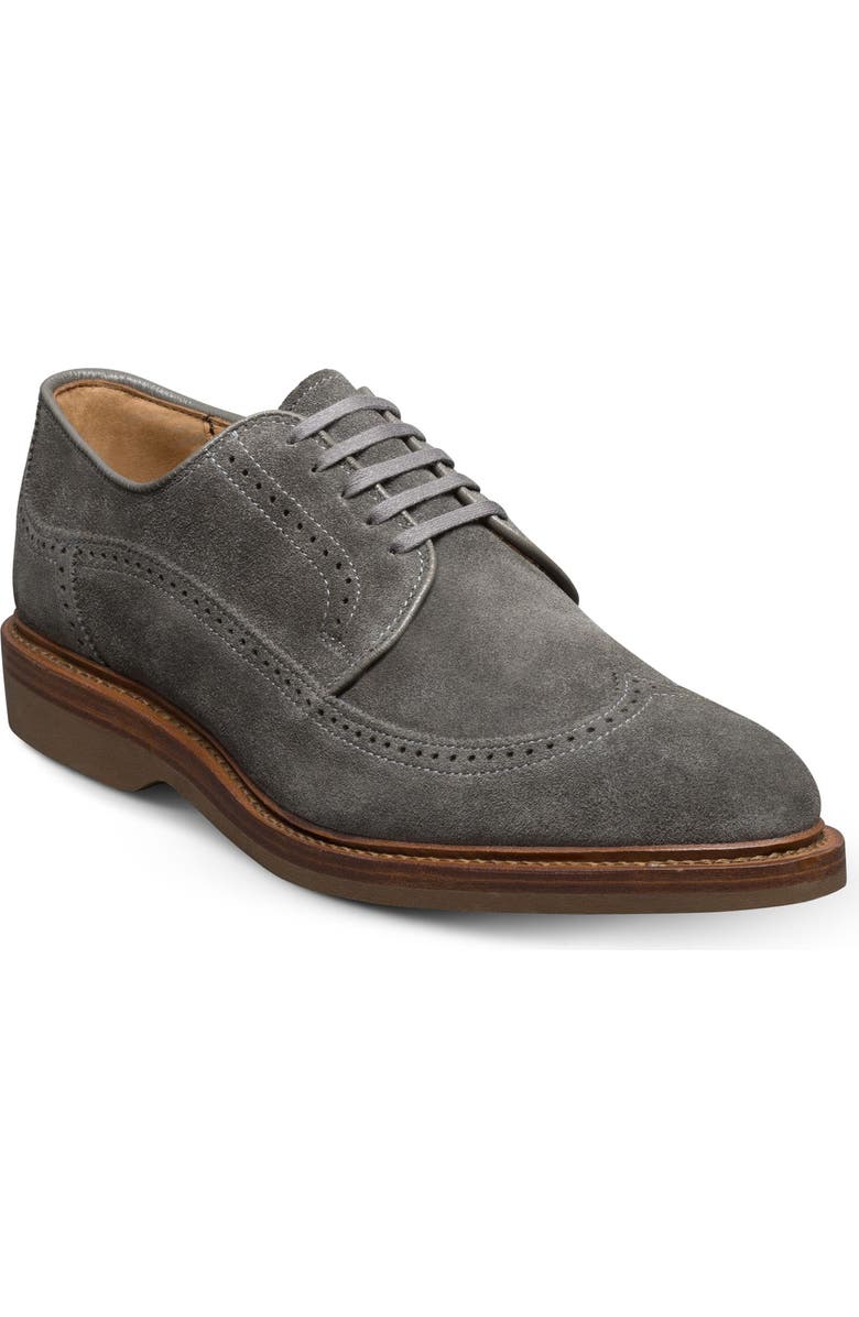 Allen Edmonds Winstonverse Longwing Derby, Main, color, Grey