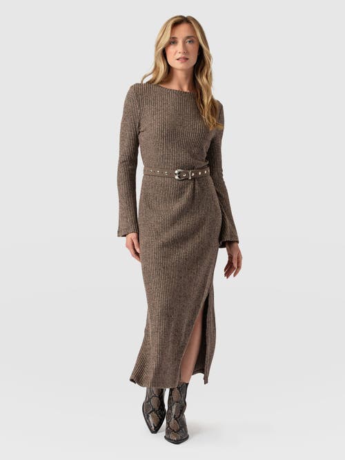 Shop Saint + Sofia Callie Fluted Midi Dress