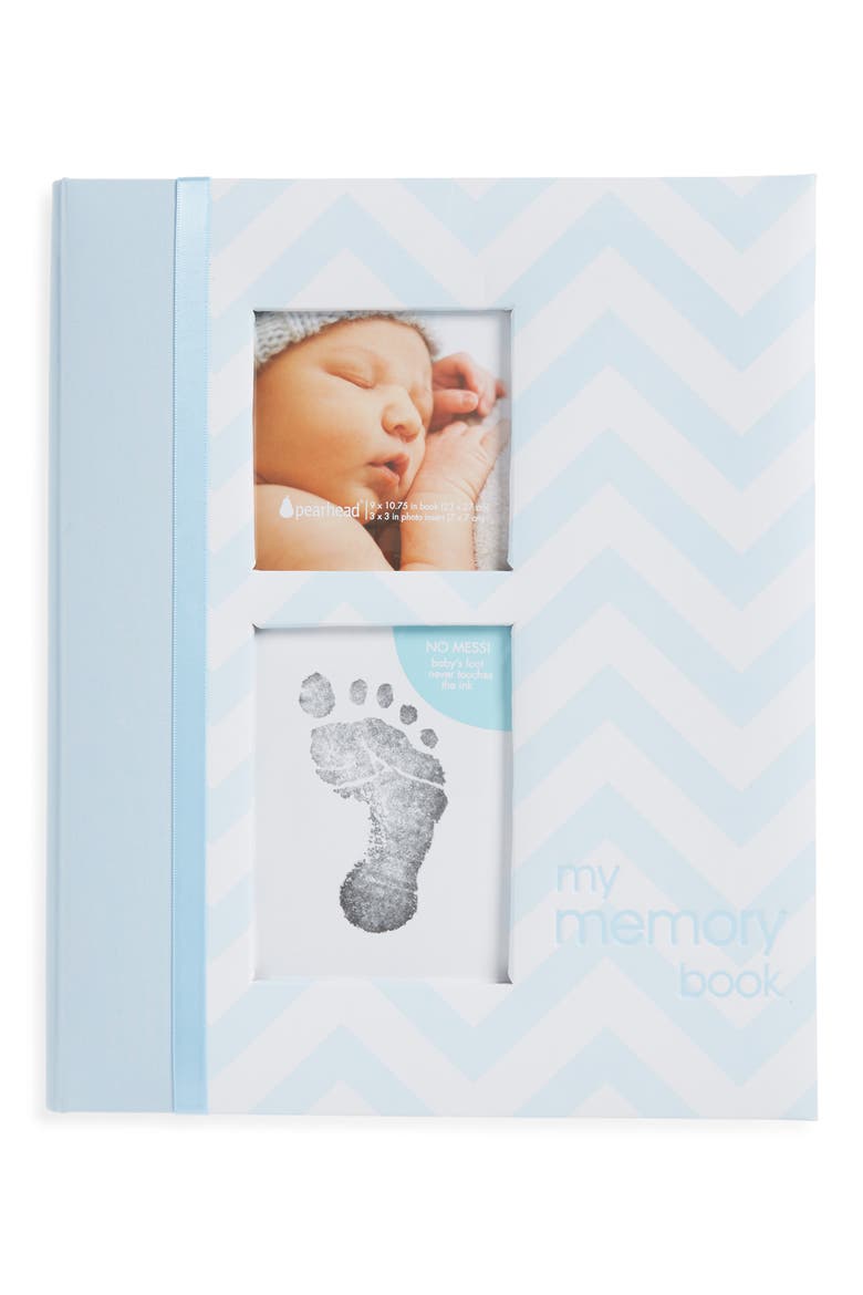 Chevron Baby Book, Main, color, BLUE
