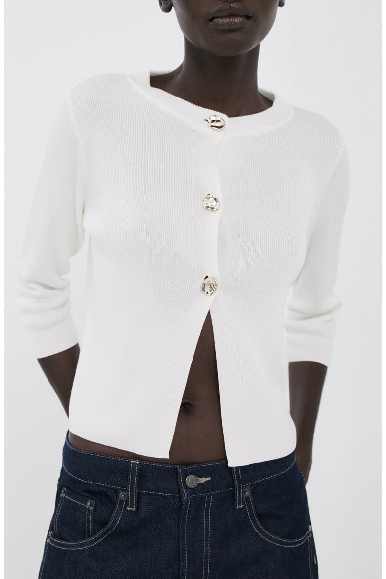 Front Button Cardigan, Main, color, ECRU