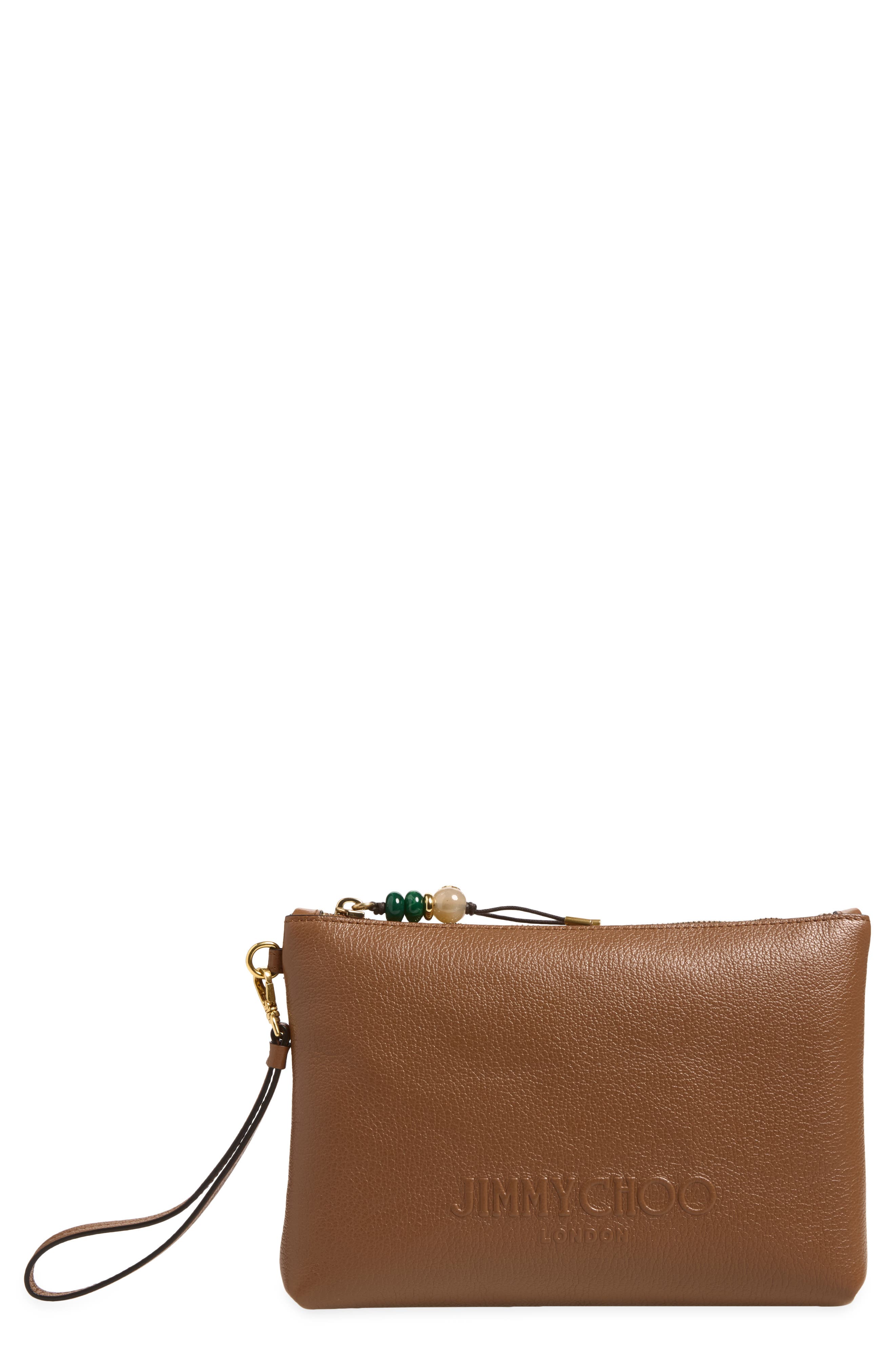 Zip Flat Pouch, Main, color, TAN/ LIGHT GOLD