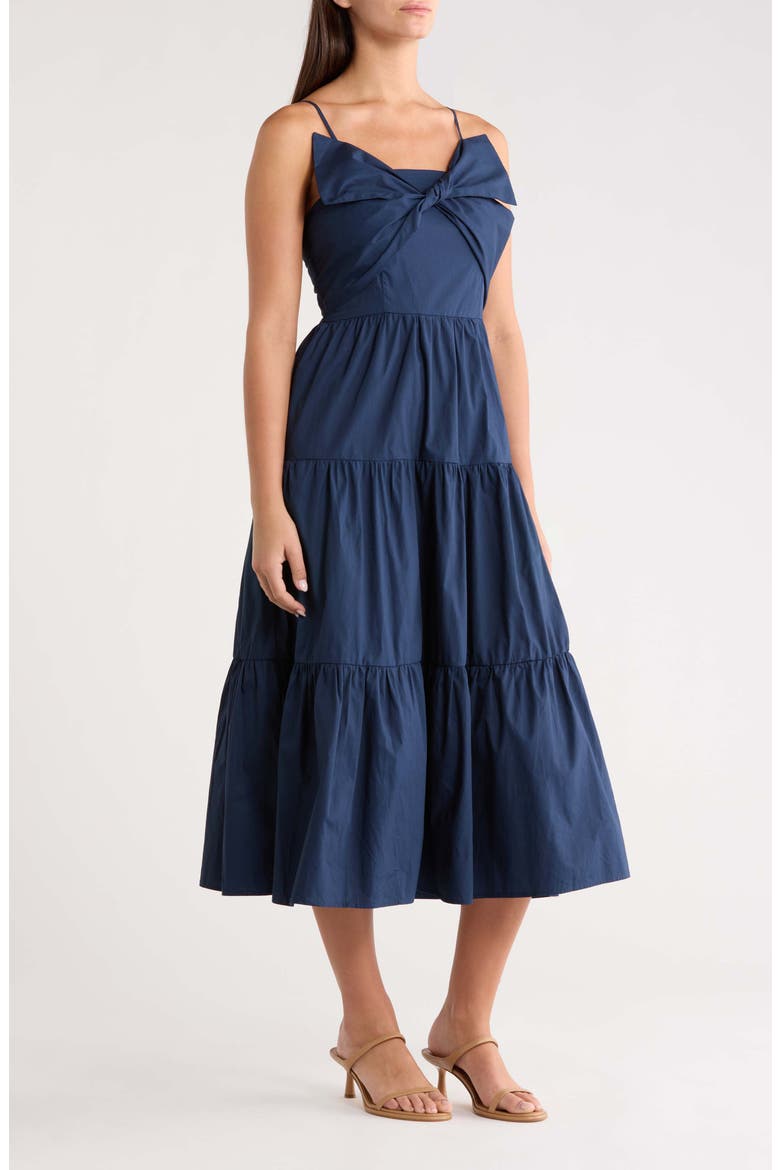 Love Letter Poplin Midi Dress, Alternate, color, NAVY