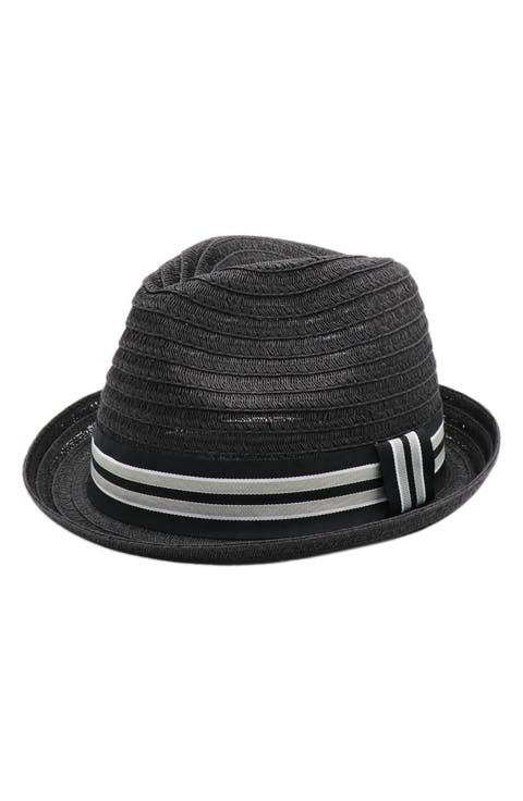Packable Trilby Straw Fedora Hat