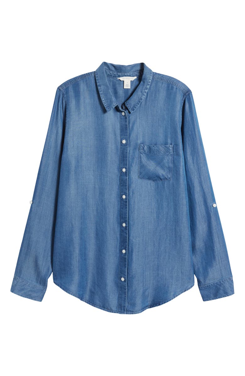 Caslon<sup>®</sup> Casual Chambray Button-Up Shirt, Alternate, color, 