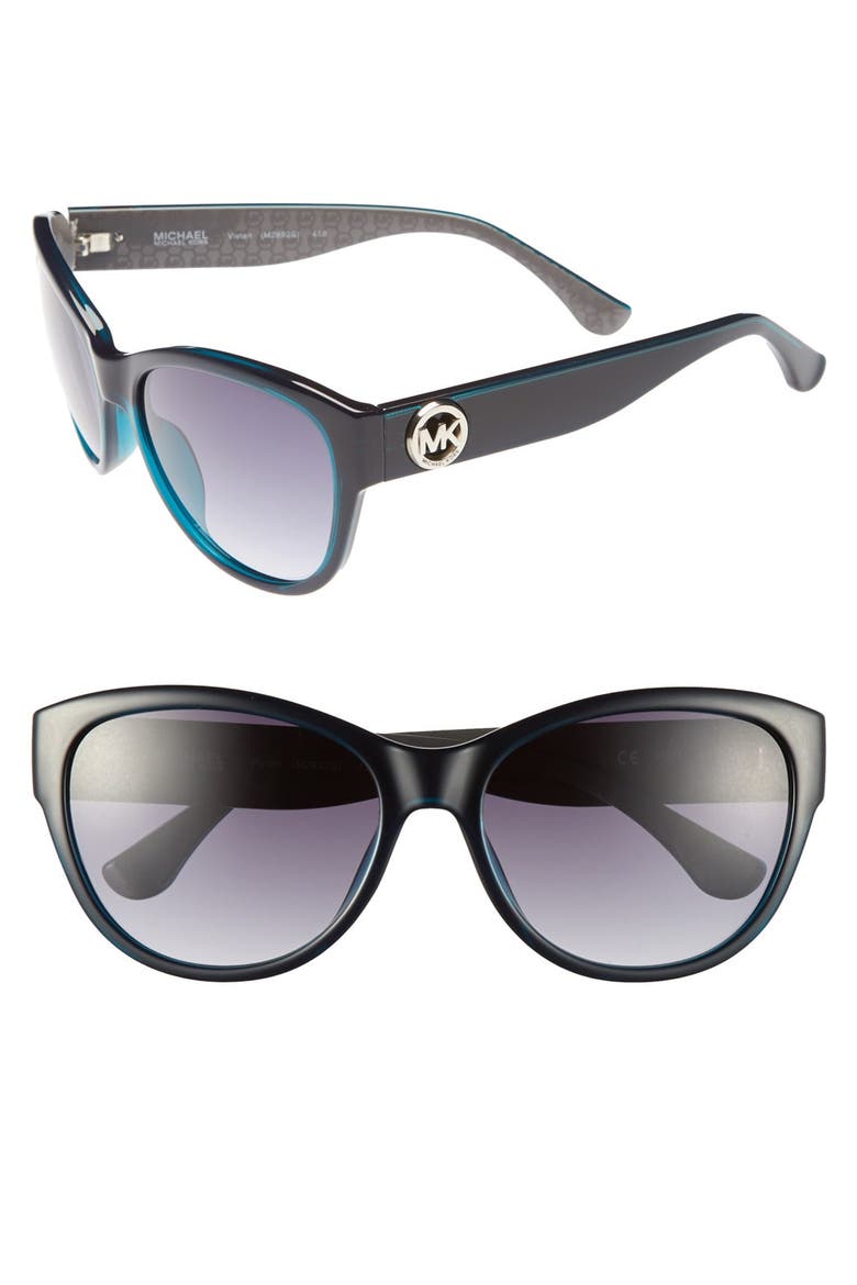 'Vivian' 57mm Sunglasses, Main, color, TEAL