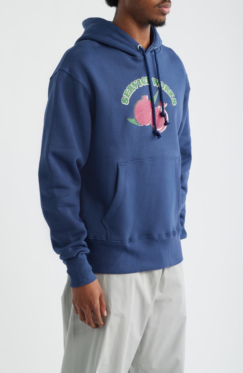 Service Works Radish Organic Cotton Hoodie, Alternate, color, Navy