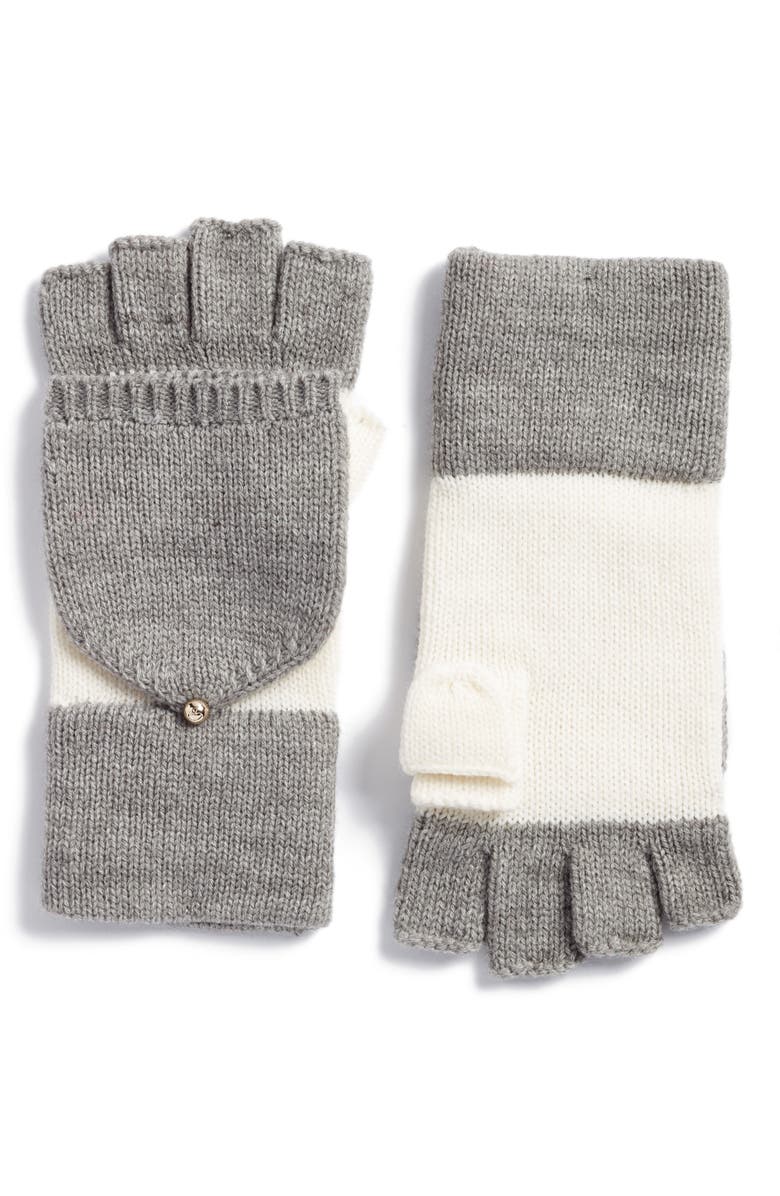 Kate Spade New York colorblock pop-top mittens, Main, color, 