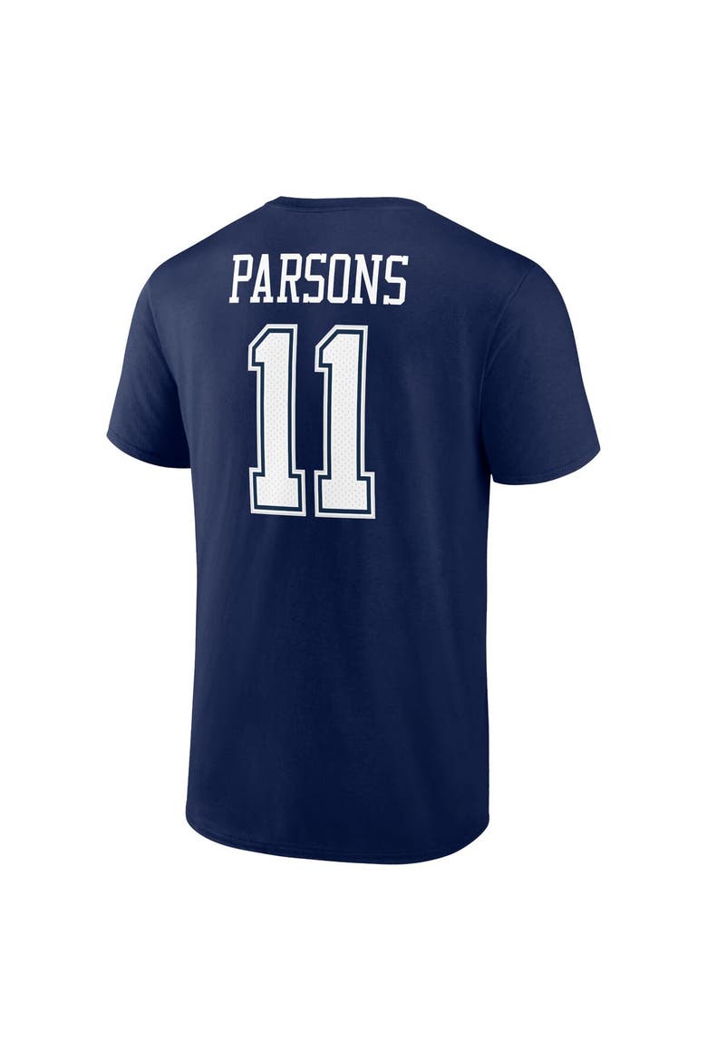 Men's Fanatics Branded Micah Parsons Navy Dallas Cowboys Player Icon Name & Number T-Shirt, Alternate, color, Navy