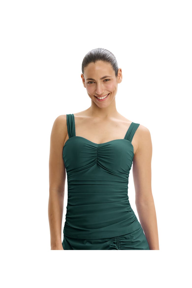 Tutti Frutti Underwire D-Cup Tankini Top, Main, color, Forest-Green
