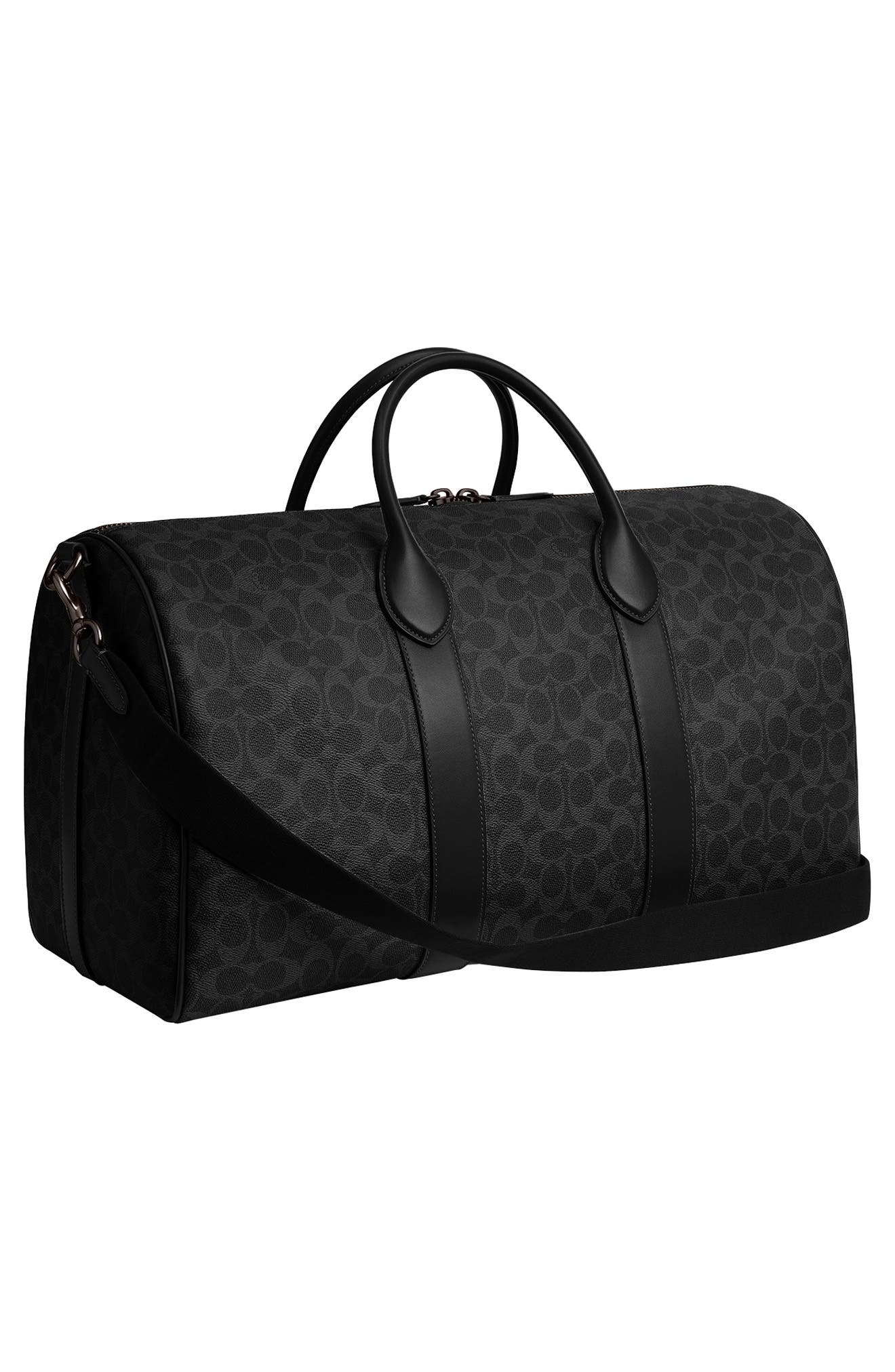 COACH Compass Signature 50 Coated Canvas Duffle Bag, Alternate, color, 