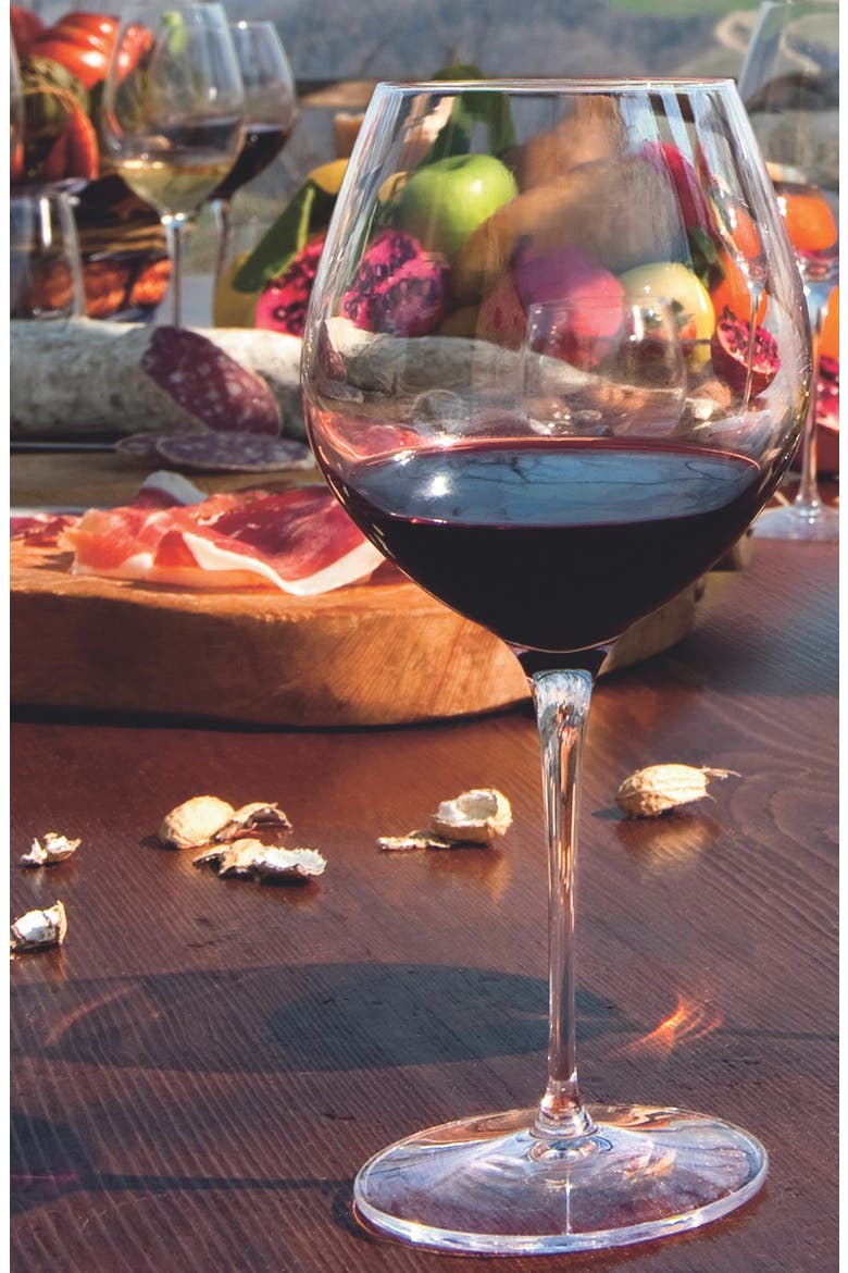 Crescendo 22.25 oz. All Purpose Balloon Wine Stems, Set of 4, Alternate, color, CLEAR