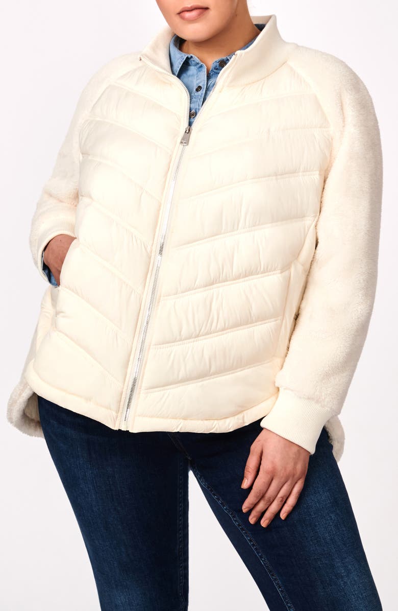 Bernardo High Pile Fleece Puffer Jacket, Main, color,