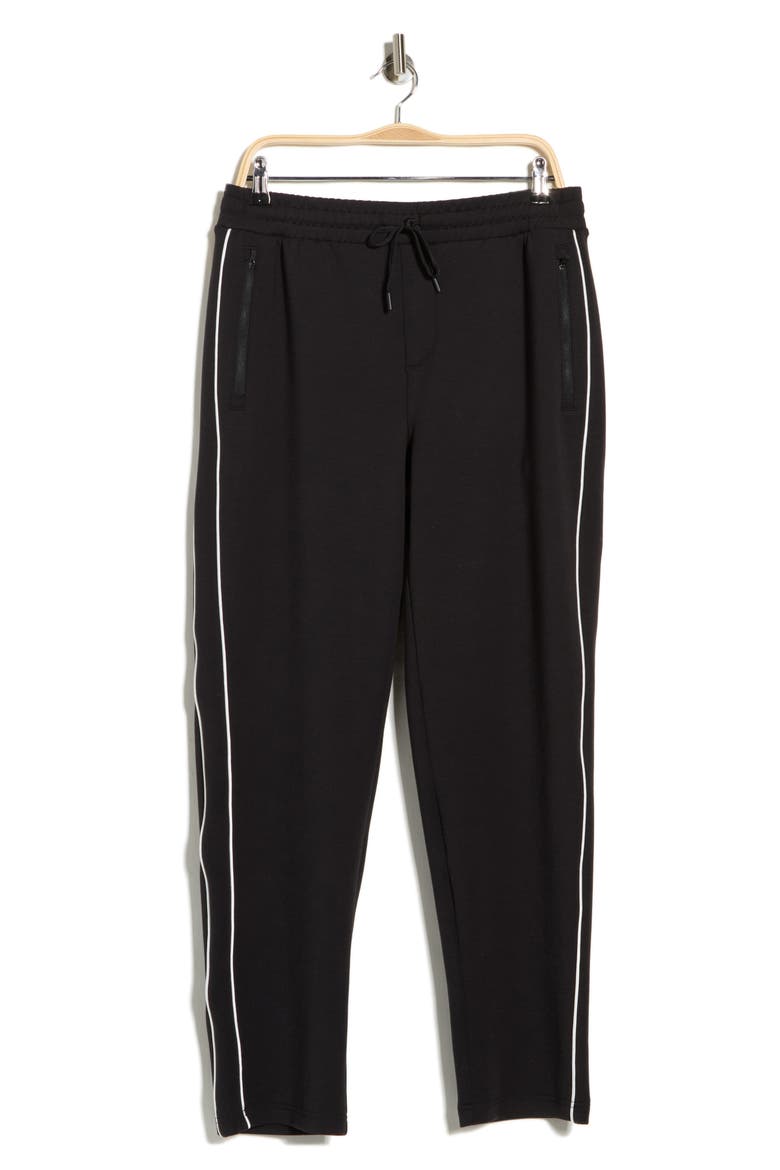 Daxton Scuba Knit Joggers, Alternate, color, BLACK-WHITE