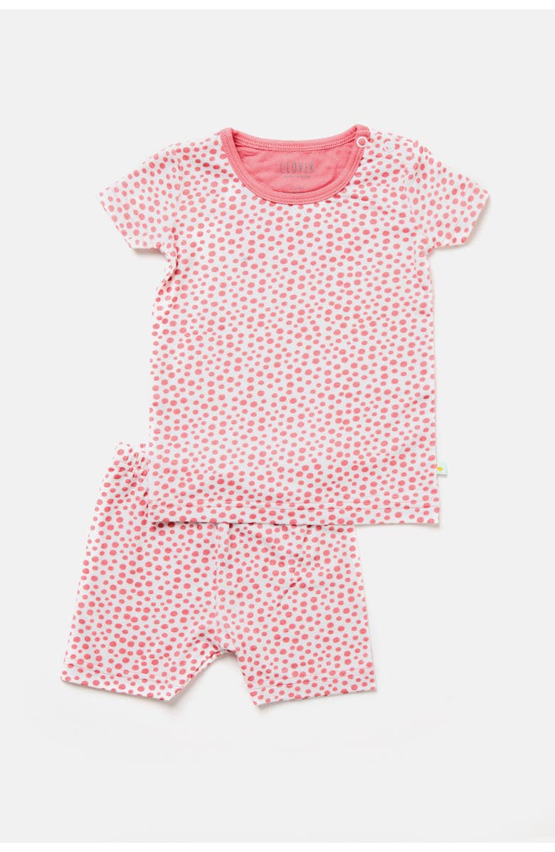 Clover Baby & Kids Shorts Pajama Set - Coral Dots, Main, color,