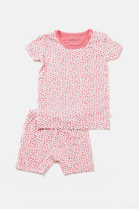 Shorts Pajama Set - Coral Dots (Little Kid)