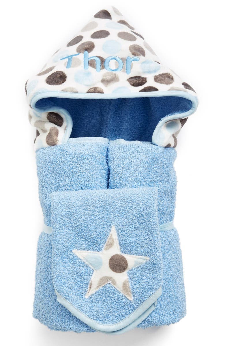 Bibz N Thingz Personalized Hooded Towel, Main, color, 