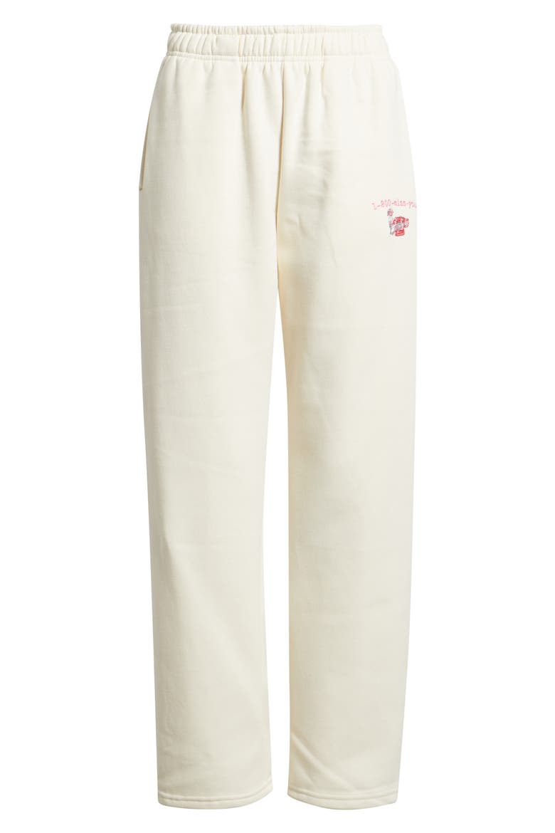 Call Me When You See This Sweatpants, Alternate, color, CREAM