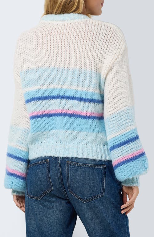 NOISY MAY NOISY MAY LEISA STRIPE CREWNECK SWEATER