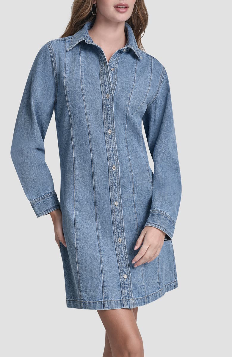 DKNY Jeans Seamed A-Line Dress, Alternate, color, Harmony