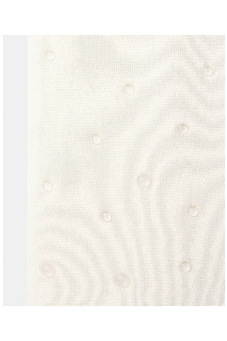 Faux Pearl Detail Knit Skirt, Alternate, color, ECRU