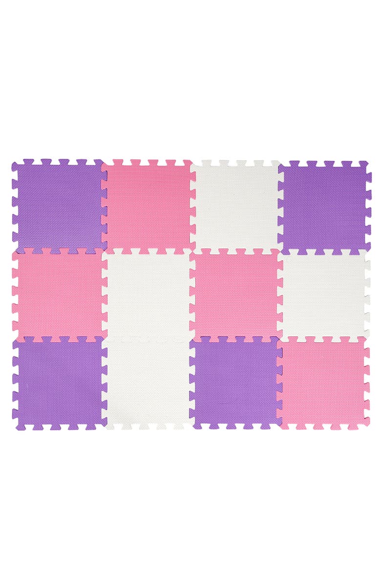 Easy Playhouse 12 Soft Foam Floor Tiles, Interlocking Mat, Main, color, Multicolored