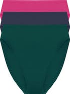 Natori Bliss Bare Assorted 3-Pack Stretch Cotton High Waist Briefs