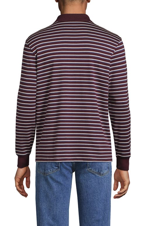 Lands' End Long Sleeve Cotton Supima Polo Shirt In Animal Print