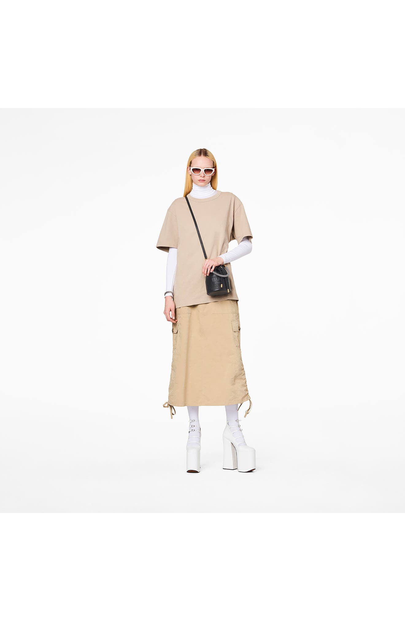 Marc Jacobs The Leather Mini Bucket Bag, Alternate, color, 