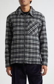 Burberry Oran Plaid Wool Overshirt